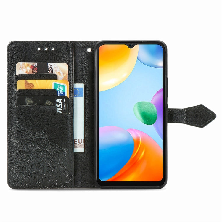 For Xiaomi Redmi 10C Mandala Flower Embossed Flip Leather Phone Case