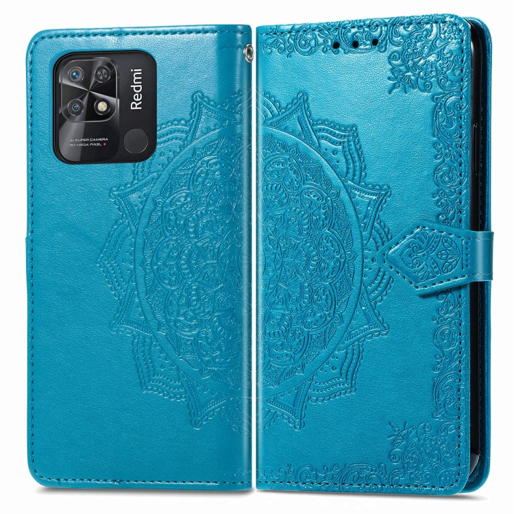 For Xiaomi Redmi 10C Mandala Flower Embossed Flip Leather Phone Case