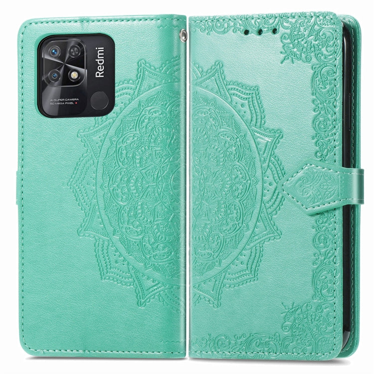 For Xiaomi Redmi 10C Mandala Flower Embossed Flip Leather Phone Case