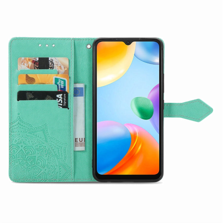 For Xiaomi Redmi 10C Mandala Flower Embossed Flip Leather Phone Case