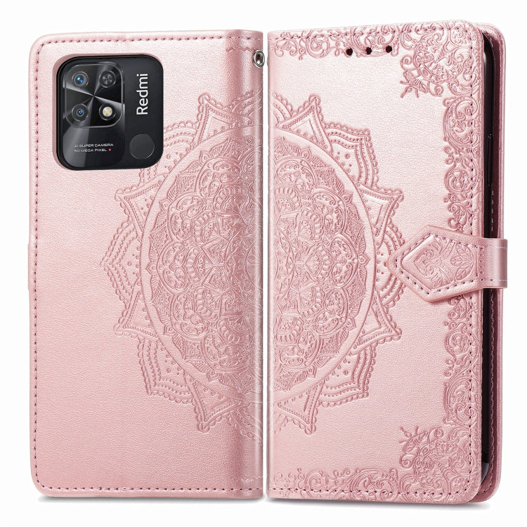 For Xiaomi Redmi 10C Mandala Flower Embossed Flip Leather Phone Case