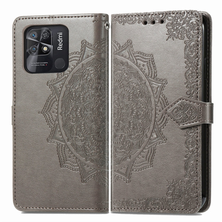 For Xiaomi Redmi 10C Mandala Flower Embossed Flip Leather Phone Case