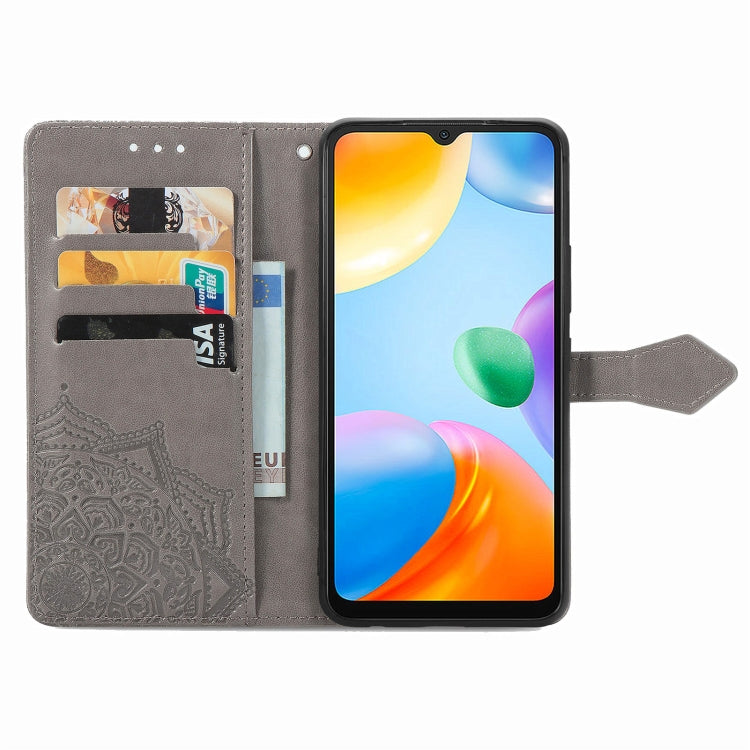 For Xiaomi Redmi 10C Mandala Flower Embossed Flip Leather Phone Case