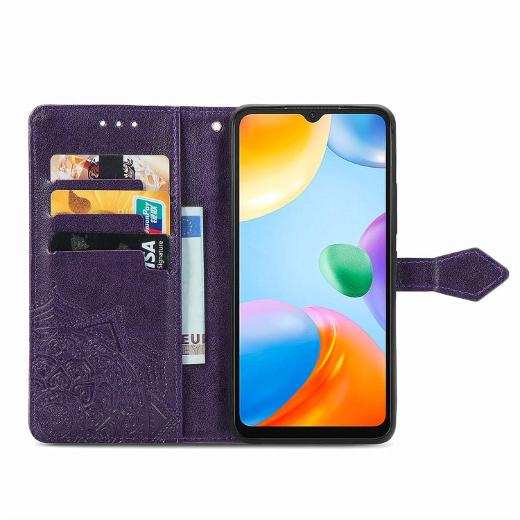 For Xiaomi Redmi 10C Mandala Flower Embossed Flip Leather Phone Case