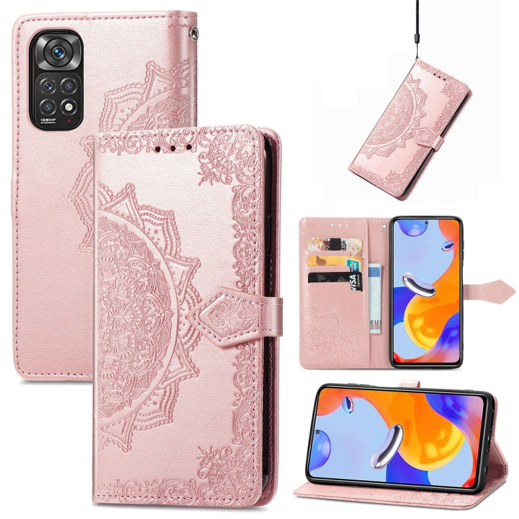 For Xiaomi Redmi Note 11 Pro 4G Global Mandala Flower Embossed Flip Leather Phone Case