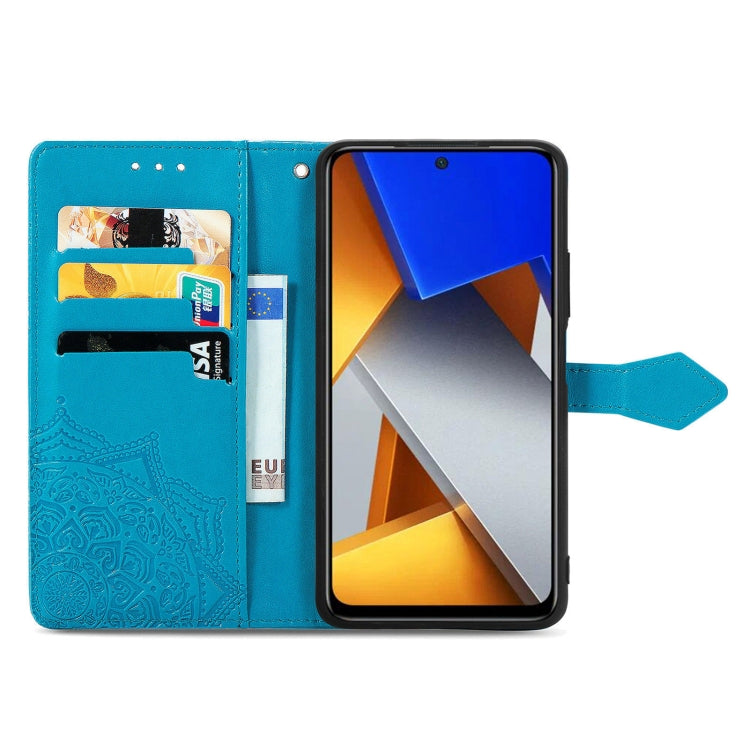 For Xiaomi Poco M4 Pro 4G Mandala Flower Embossed Flip Leather Phone Case