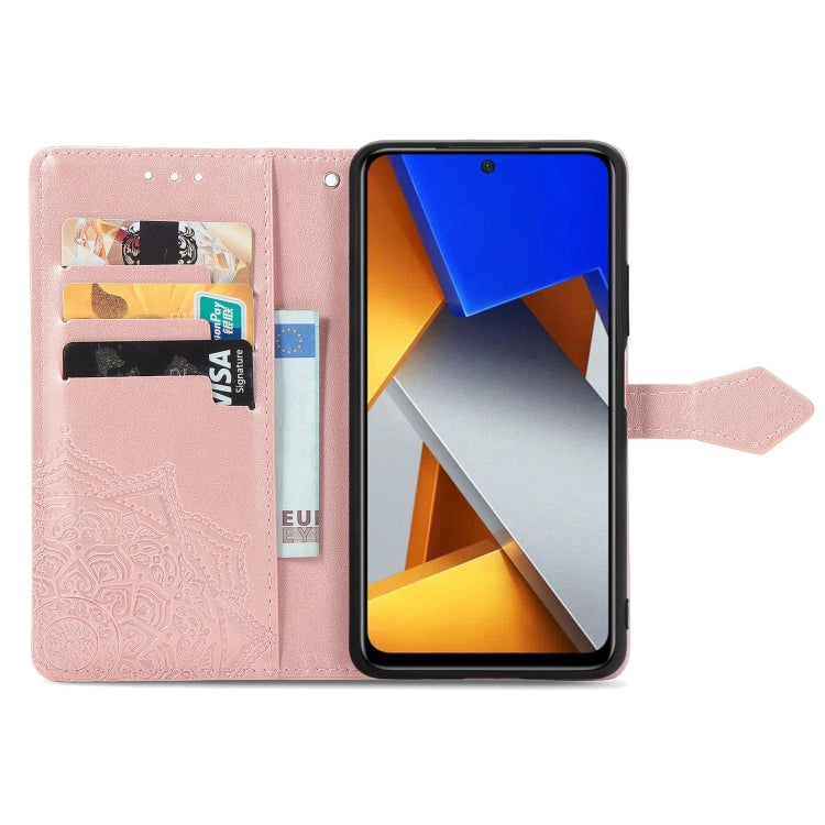 For Xiaomi Poco M4 Pro 4G Mandala Flower Embossed Flip Leather Phone Case