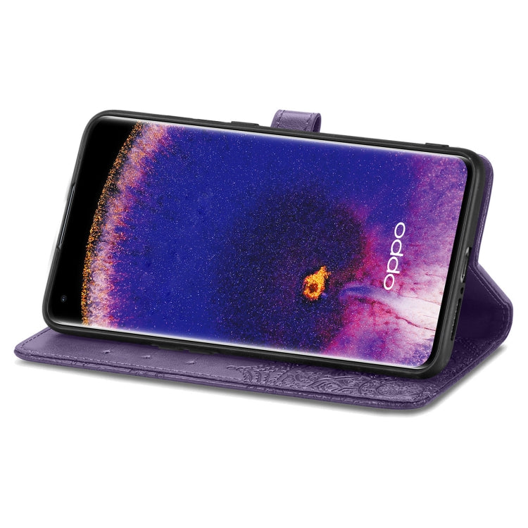 For OPPO Find X5 Mandala Flower Embossed Flip Leather Phone Case
