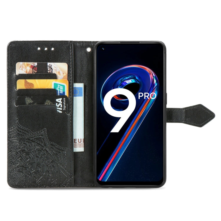 For OPPO Realme 9 Pro Mandala Flower Embossed Flip Leather Phone Case