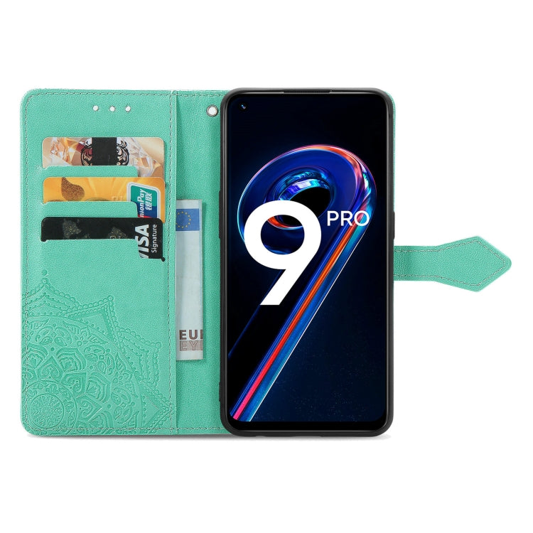 For OPPO Realme 9 Pro Mandala Flower Embossed Flip Leather Phone Case