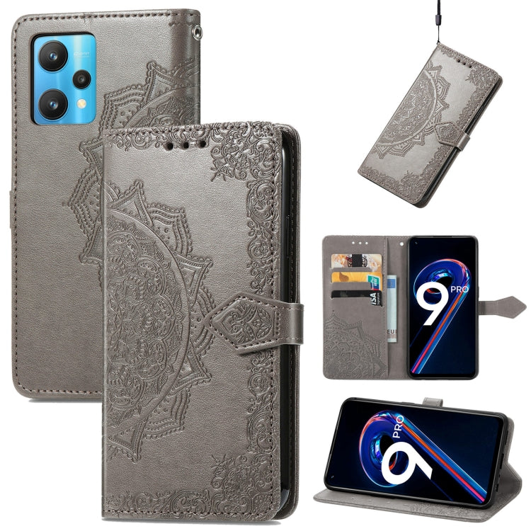 For OPPO Realme 9 Pro Mandala Flower Embossed Flip Leather Phone Case