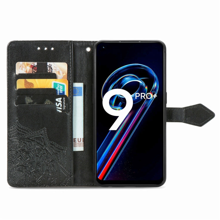 For OPPO Realme 9 Pro+ 5G Mandala Flower Embossed Flip Leather Phone Case