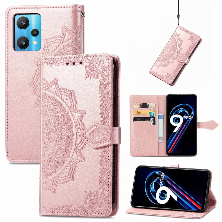 For OPPO Realme 9 Pro+ 5G Mandala Flower Embossed Flip Leather Phone Case