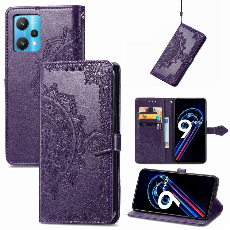 For OPPO Realme 9 Pro+ 5G Mandala Flower Embossed Flip Leather Phone Case