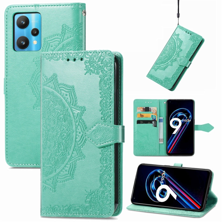 For OPPO Realme 9 Pro+ 5G Mandala Flower Embossed Flip Leather Phone Case