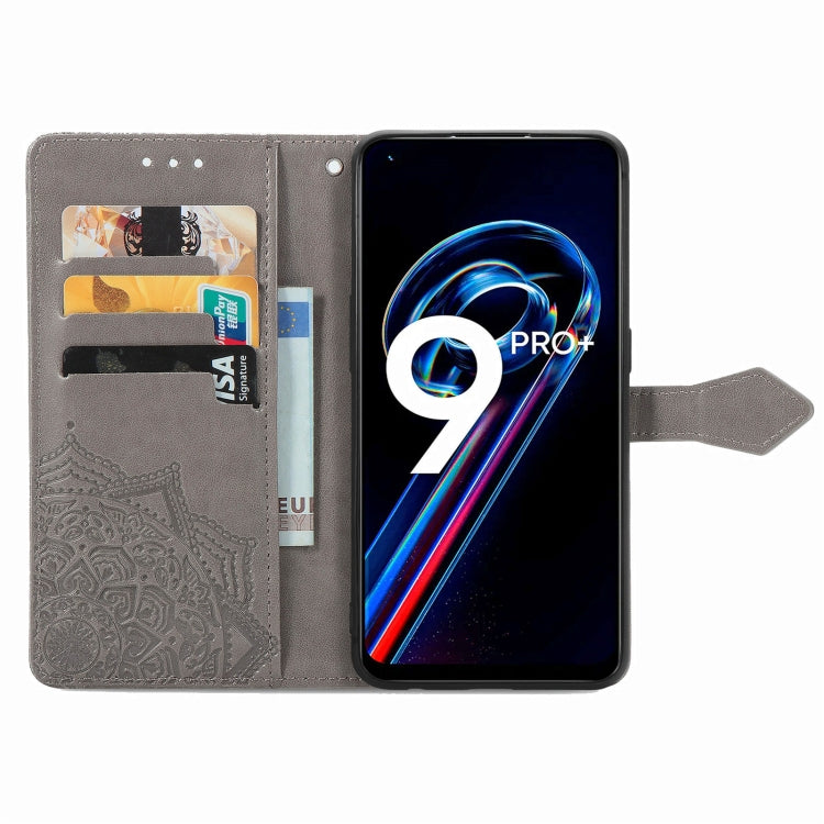 For OPPO Realme 9 Pro+ 5G Mandala Flower Embossed Flip Leather Phone Case