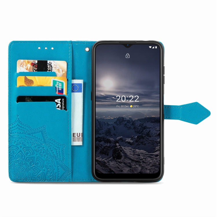 For Nokia G21 Mandala Flower Embossed Flip Leather Phone Case