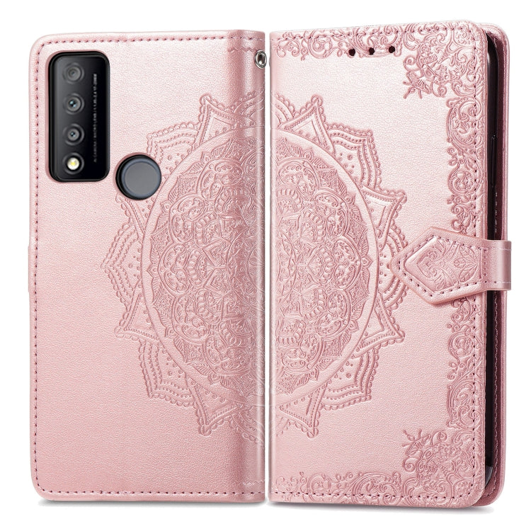 For TCL 30 V 5G Mandala Flower Embossed Flip Leather Phone Case