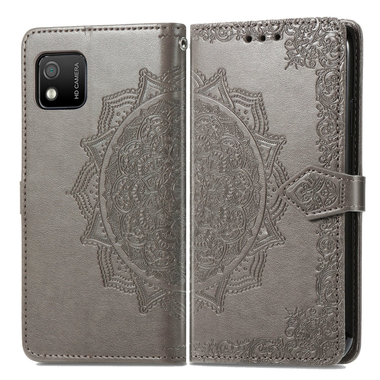 For Wiko Y52 Mandala Flower Embossed Flip Leather Phone Case