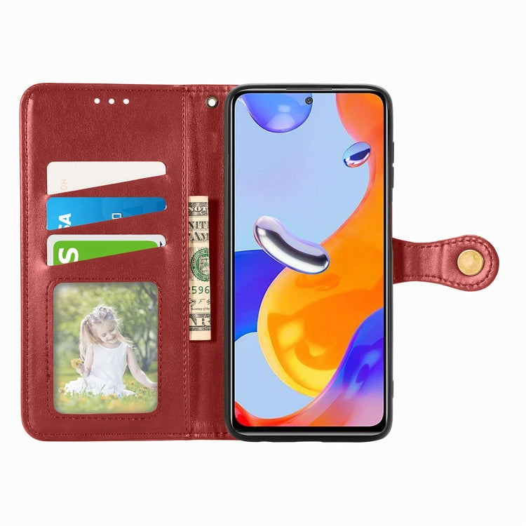 For Xiaomi Redmi Note 11 Pro 4G Global Retro Solid Color Buckle Leather Phone Case