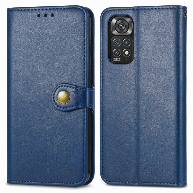 For Xiaomi Redmi Note 11 Pro 4G Global Retro Solid Color Buckle Leather Phone Case