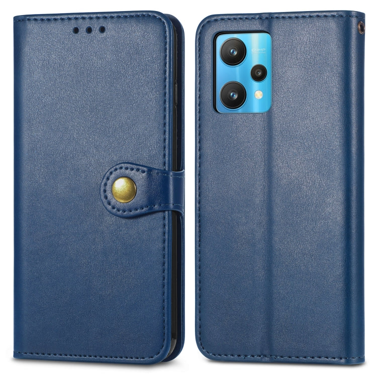 For OPPO Realme 9 Pro+ 5G Retro Solid Color Buckle Leather Phone Case
