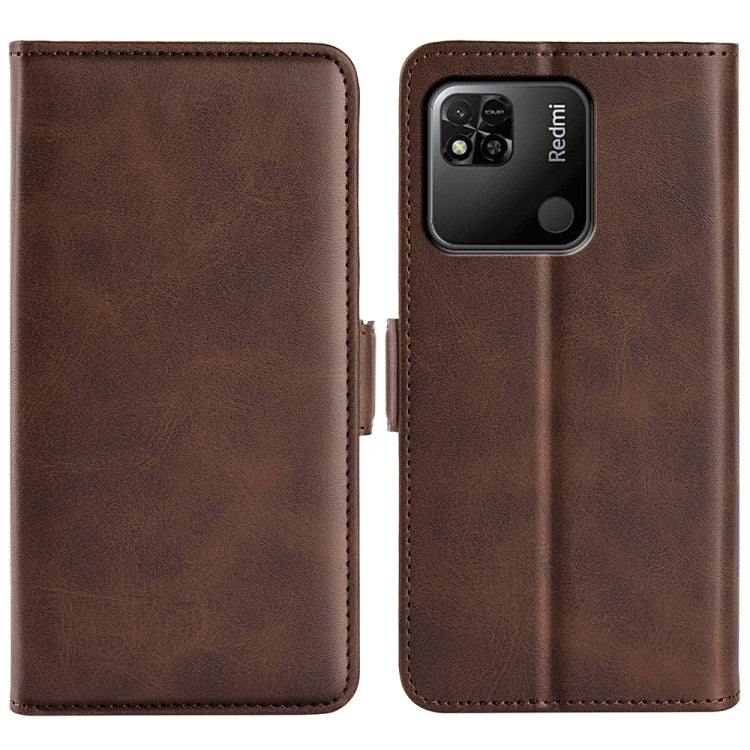 For Xiaomi Redmi 10A Dual-side Magnetic Buckle Leather Phone Case