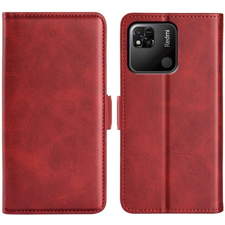 For Xiaomi Redmi 10A Dual-side Magnetic Buckle Leather Phone Case