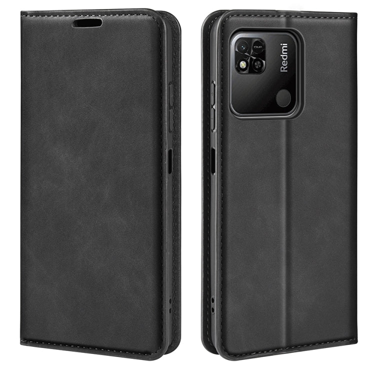 For Xiaomi Redmi 10A Retro-skin Magnetic Suction Leather Phone Case