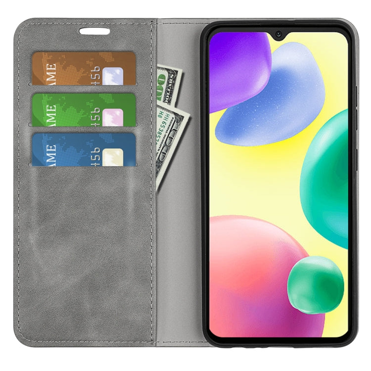 For Xiaomi Redmi 10A Retro-skin Magnetic Suction Leather Phone Case