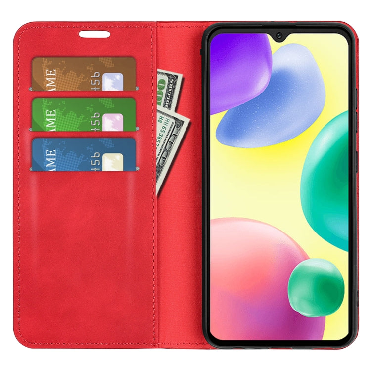For Xiaomi Redmi 10A Retro-skin Magnetic Suction Leather Phone Case