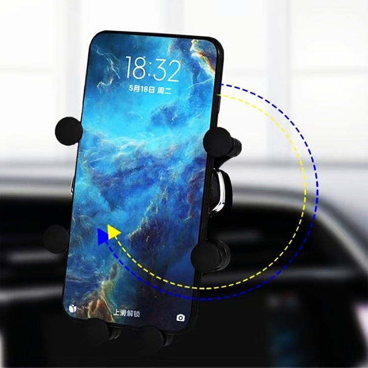 Car Air Outlet Gravity Six-point Linkage Mobile Phone Bracket