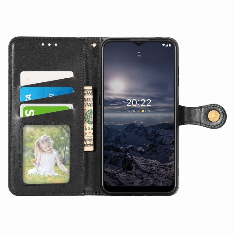 For Nokia G21 Retro Solid Color Buckle Leather Phone Case