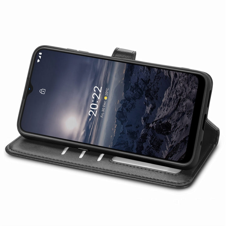 For Nokia G21 Retro Solid Color Buckle Leather Phone Case