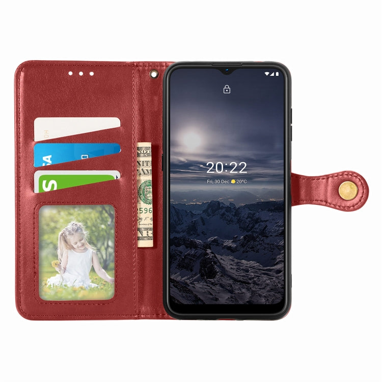 For Nokia G21 Retro Solid Color Buckle Leather Phone Case