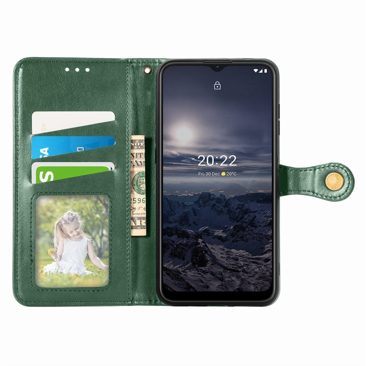 For Nokia G21 Retro Solid Color Buckle Leather Phone Case