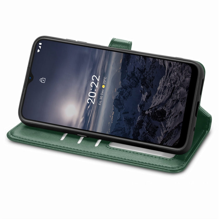 For Nokia G21 Retro Solid Color Buckle Leather Phone Case