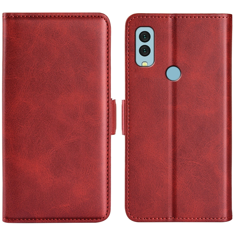 For Kyocera Android One S9 Dual-side Magnetic Buckle Leather Phone Case