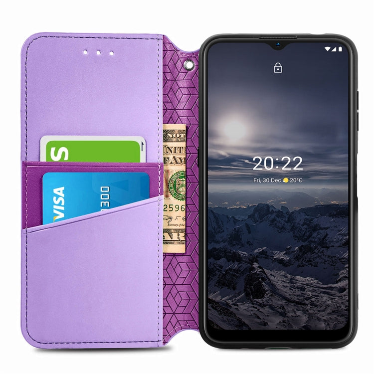 For Nokia G21 Blooming Mandala Embossed Magnetic Leather Phone Case