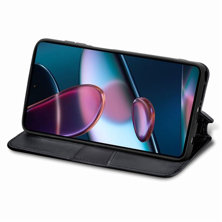 For Motorola Edge X30 Blooming Mandala Embossed Magnetic Leather Phone Case