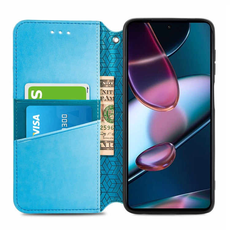 For Motorola Edge X30 Blooming Mandala Embossed Magnetic Leather Phone Case