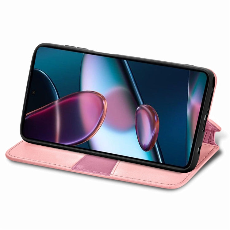 For Motorola Edge X30 Blooming Mandala Embossed Magnetic Leather Phone Case