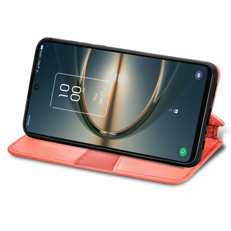 For TCL 30 V 5G Blooming Mandala Embossed Magnetic Leather Phone Case