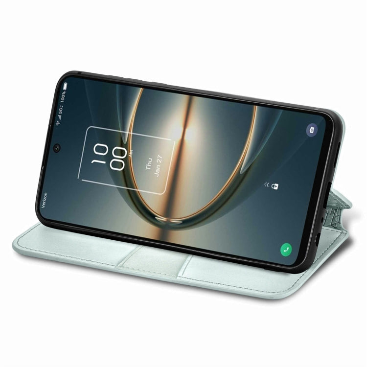 For TCL 30 V 5G Blooming Mandala Embossed Magnetic Leather Phone Case