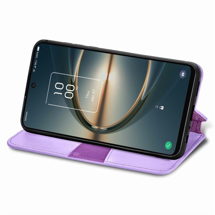 For TCL 30 V 5G Blooming Mandala Embossed Magnetic Leather Phone Case