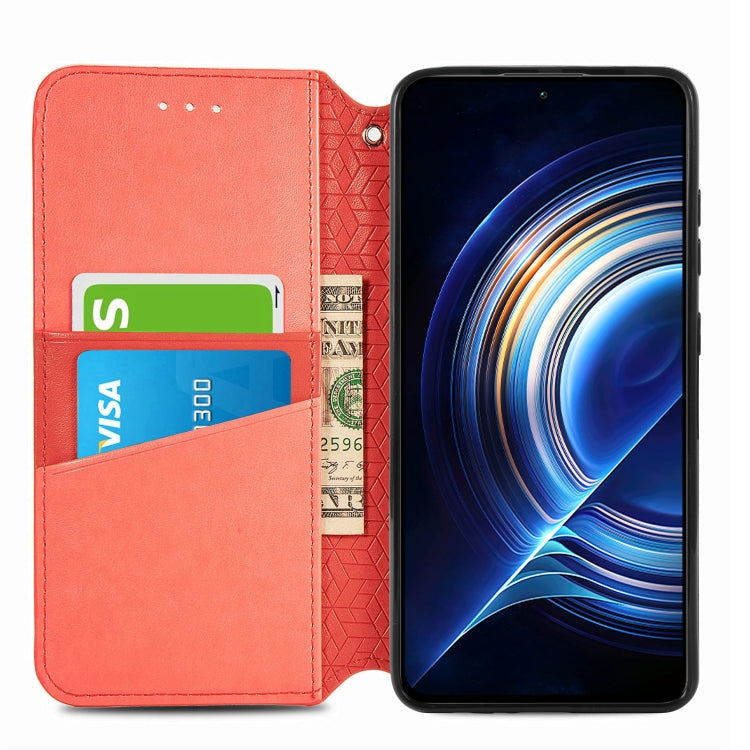 For Xiaomi Redmi K50 Pro Blooming Mandala Embossed Magnetic Leather Phone Case