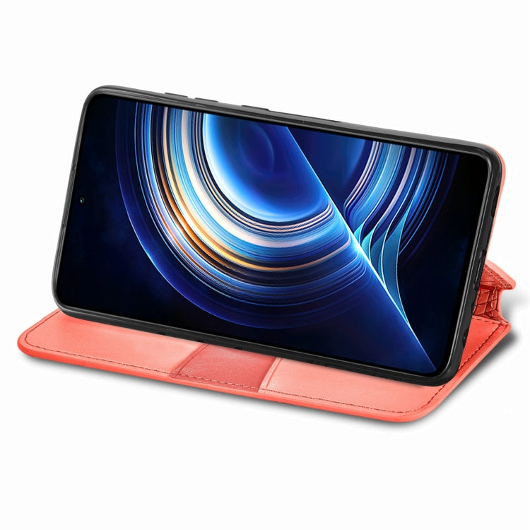 For Xiaomi Redmi K50 Pro Blooming Mandala Embossed Magnetic Leather Phone Case