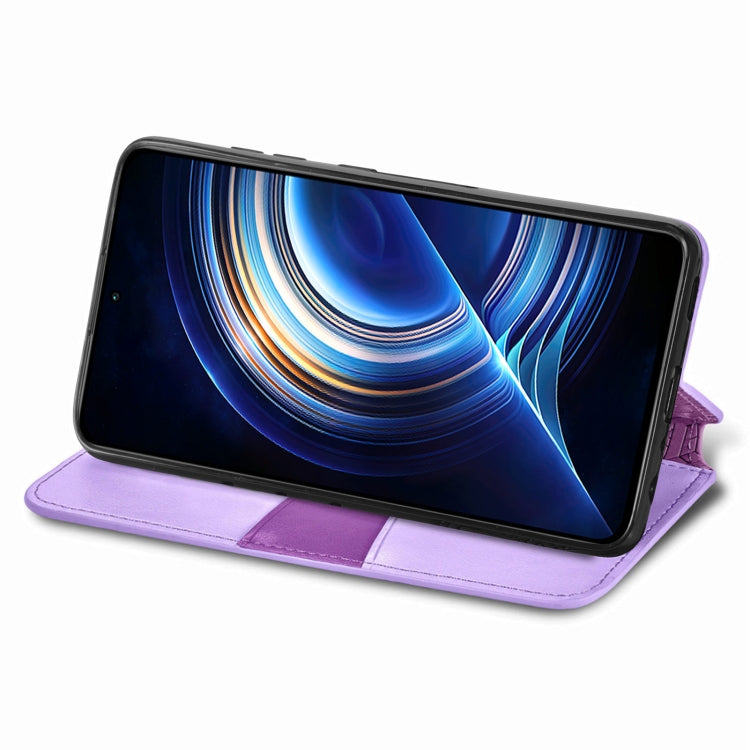 For Xiaomi Redmi K50 Pro Blooming Mandala Embossed Magnetic Leather Phone Case