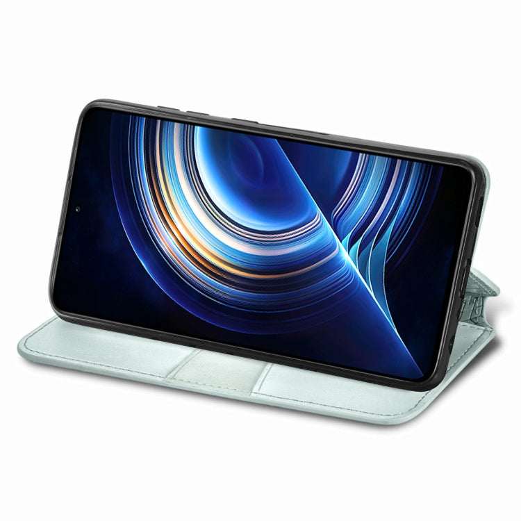 For Xiaomi Redmi K50 Pro Blooming Mandala Embossed Magnetic Leather Phone Case