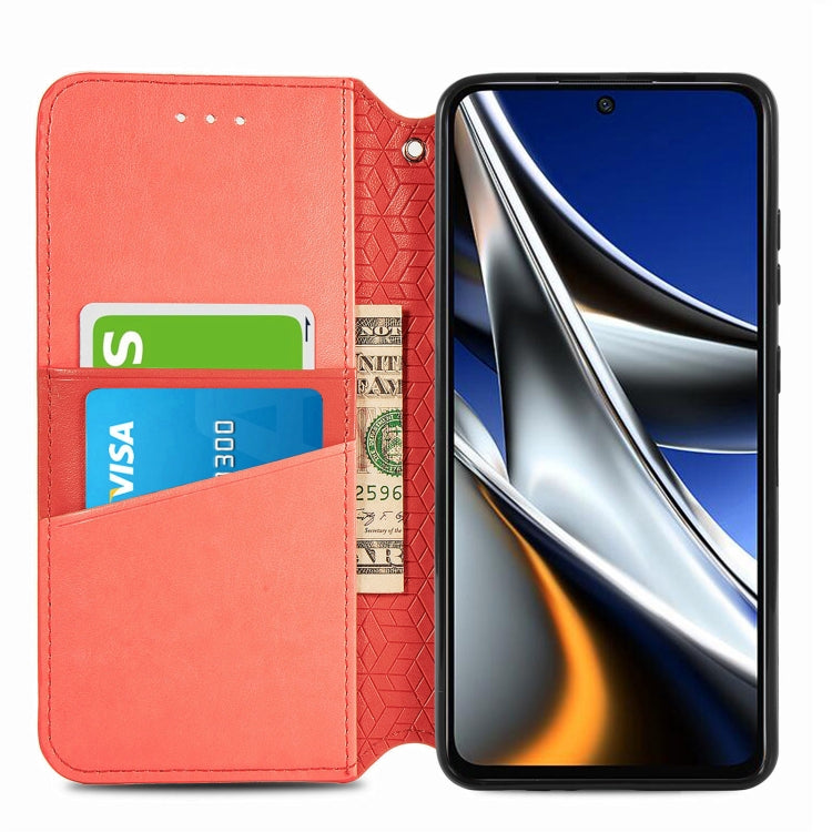 For Xiaomi Poco X4 Pro 5G Blooming Mandala Embossed Magnetic Leather Phone Case